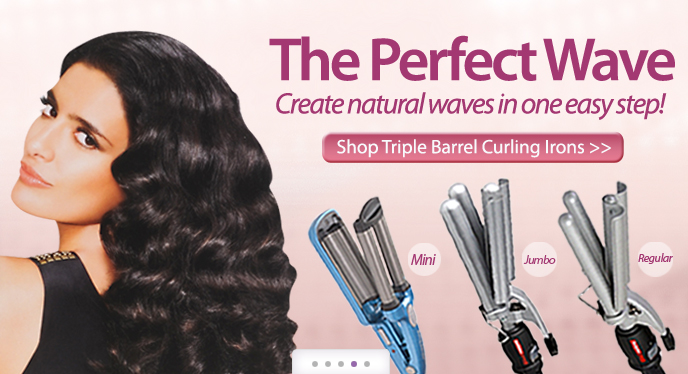 wavy hair, triple barrel, curling iron